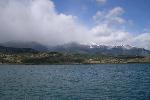 Rainbow over mountain near Puerto Natales