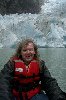 Me, posing at Serrano glacier, Chile