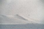 Patriot Hills and unused Chilean camp, windy day