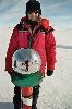 Me, standing at ceremonial South Pole