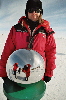 Me, standing at ceremonial South Pole