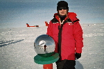Me, standing at ceremonial South Pole