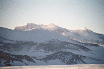 Snow drifting over Patriot Hills