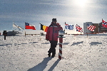 Me at the ceremonial South Pole