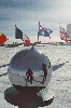 Little Penguin at the ceremonial South Pole