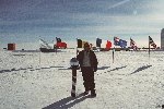 Me, leather jacket, ceremonial South Pole