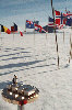 Little Penguin at the 2006 South Pole marker