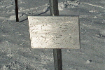 Dedication plaque at 2006 South Pole marker