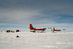 Refueling Twin Otters at Thiel Mountains