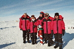 Group picture at ceremonial South Pole