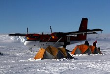 Twin Otter leaving camp