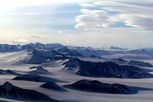 Antarctic scenery from plane