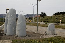 Hand sculpture, Puerto Natales