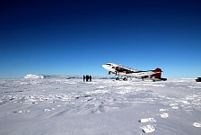 Crew looking at plane