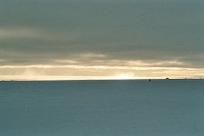 Fake sunset in Antarctica