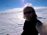 Skiing with t-shirt