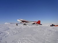 Crew looking at plane