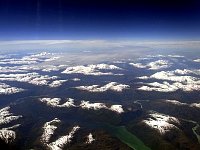 Aerial view of South Chile mountains