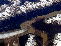 Aerial view of South Chile glacier