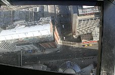 Looking down from observation tower, Calgary