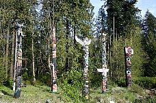 Totem poles in Stanley Park, Vancouver