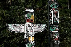 Totem poles in Stanley Park, Vancouver