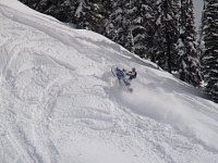 Snowmobile fall