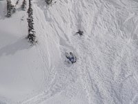 Snowmobile fall