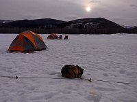Yukon River camp evening