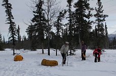 Preparing the tent site