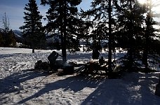 Heating the tent poles to separate them