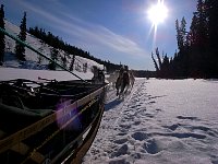 Sled on Takhini River