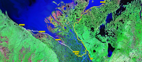 Trail on sat image