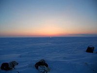 Sunset after blizzard