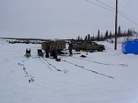 Preparing the sleds