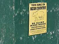 Bear warning sign