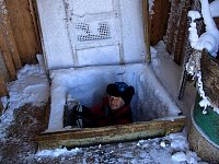 Ladder down to freezer
