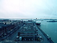 Helsinki ferry docks from Skywheel