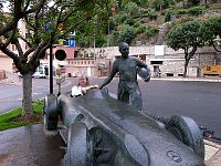 Fangio and car statue, Monaco
