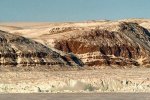 Ice falling off glacier