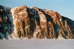 Cliff face with brown shades