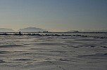 Inuit hunter looking for walrus