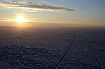 Sunset over ice field