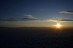 Sunset over ice field