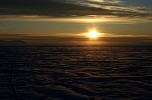 Sunset over ice field