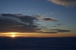 Sunset over ice field