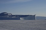 Iceberg in frozen sea