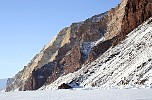 Cliff face with brown shades