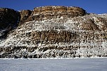 Cliff face with brown shades