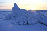 Ice in the evening sun